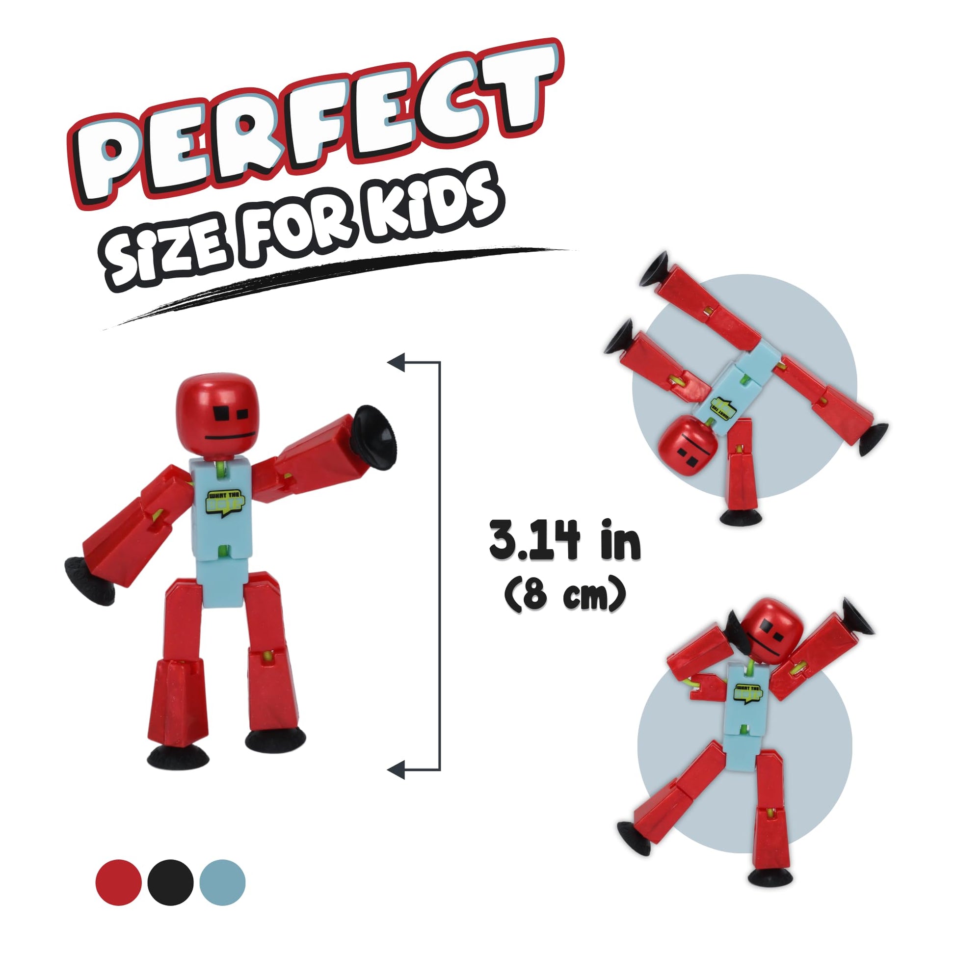 STIKBOT Zing Zanimation Studio with Horse (What the Bot) - Stop Motion Animation Playset with Poseable Figures & Green Screen for Creative Play