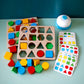 Shape Matching Game Color Sensory Educational Toy, Geometric Shape Quick Matching Board Game Montessori Learning Toys for Toddlers Kids Boys Girls