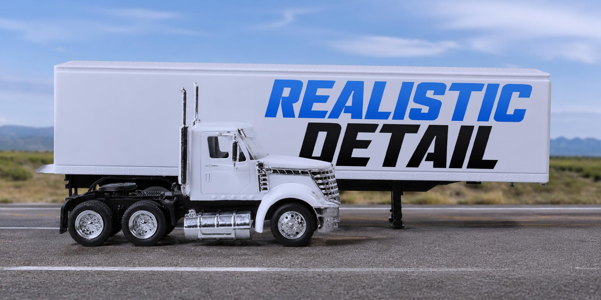 NewRay Customize 18 Wheeler Toy Truck with Trailer, 1:43 Scale Replica International Lonestar Diecast Truck, Customize Toy, Personalized Diecast Toy