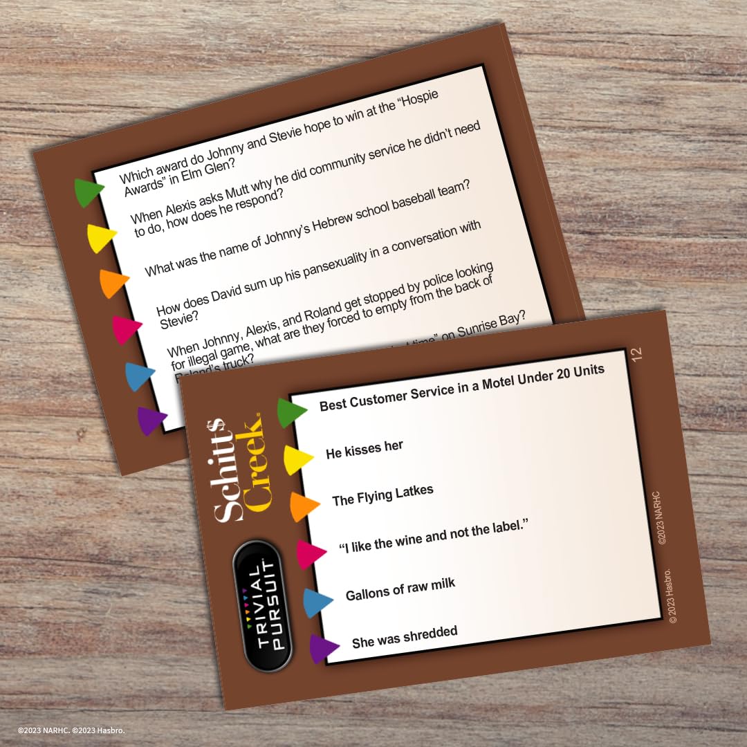 Trivial Pursuit Schitt's Creek Edition | Trivia Game Questions from Schitt's Creek | 600 Questions & Die in Travel Container | Officially Licensed