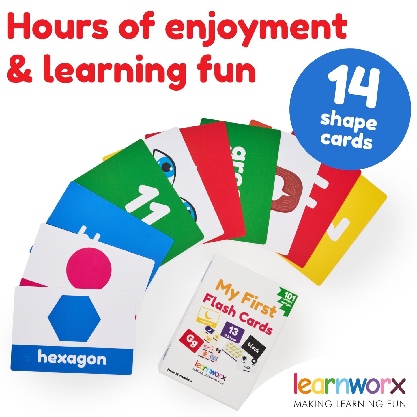 Toddler Learning Flash Cards | Kids Letter Number Alphabet Animal Color Words Flashcards | Large Cards Ideal for Preschool Kindergarden Pre K