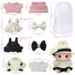 4 Sets Clothes for LABUBU Doll (NO Doll), Handcrafted Crochet Accessories for LABUBU About 6.7''/17cm Dolls, Premium Outfit-Cute Clothes for Dress up