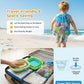 Eicaus 46 PCS Beach Sand Toys for Kids Toddlers, Collapsible Sand Buckets & Mesh Bag Set with Heavy Duty Metal Sifters, Treasure Hunt Gems, Castle