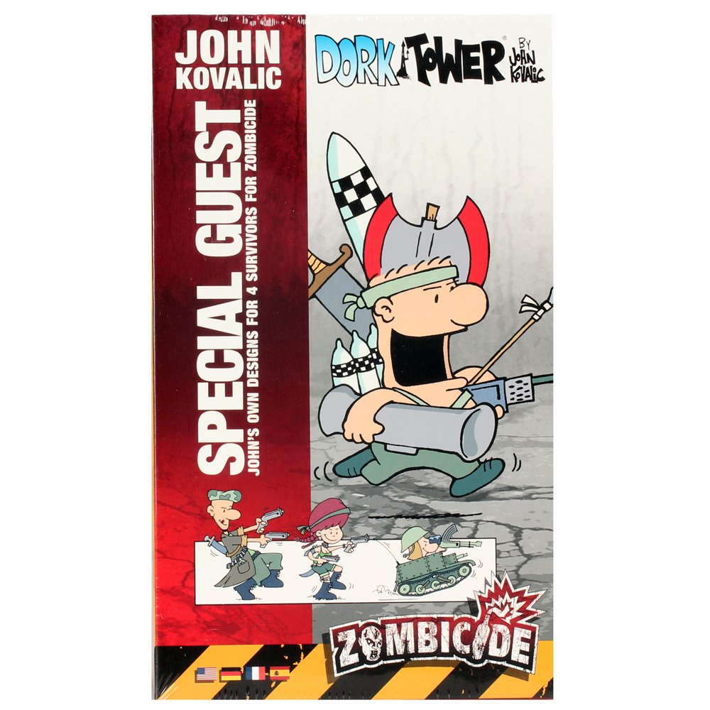 CMON Zombicide John Kovalic Special Guest Box - Unleash Whimsical Mayhem with Four New Survivors! Cooperative Tabletop Miniatures Strategy Game, Ages