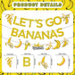 Banana Party Decorations Banana Birthday Decorations Banana Decorations with Let's Go Bananas Banner Garlands Hanging Swirls Balloons