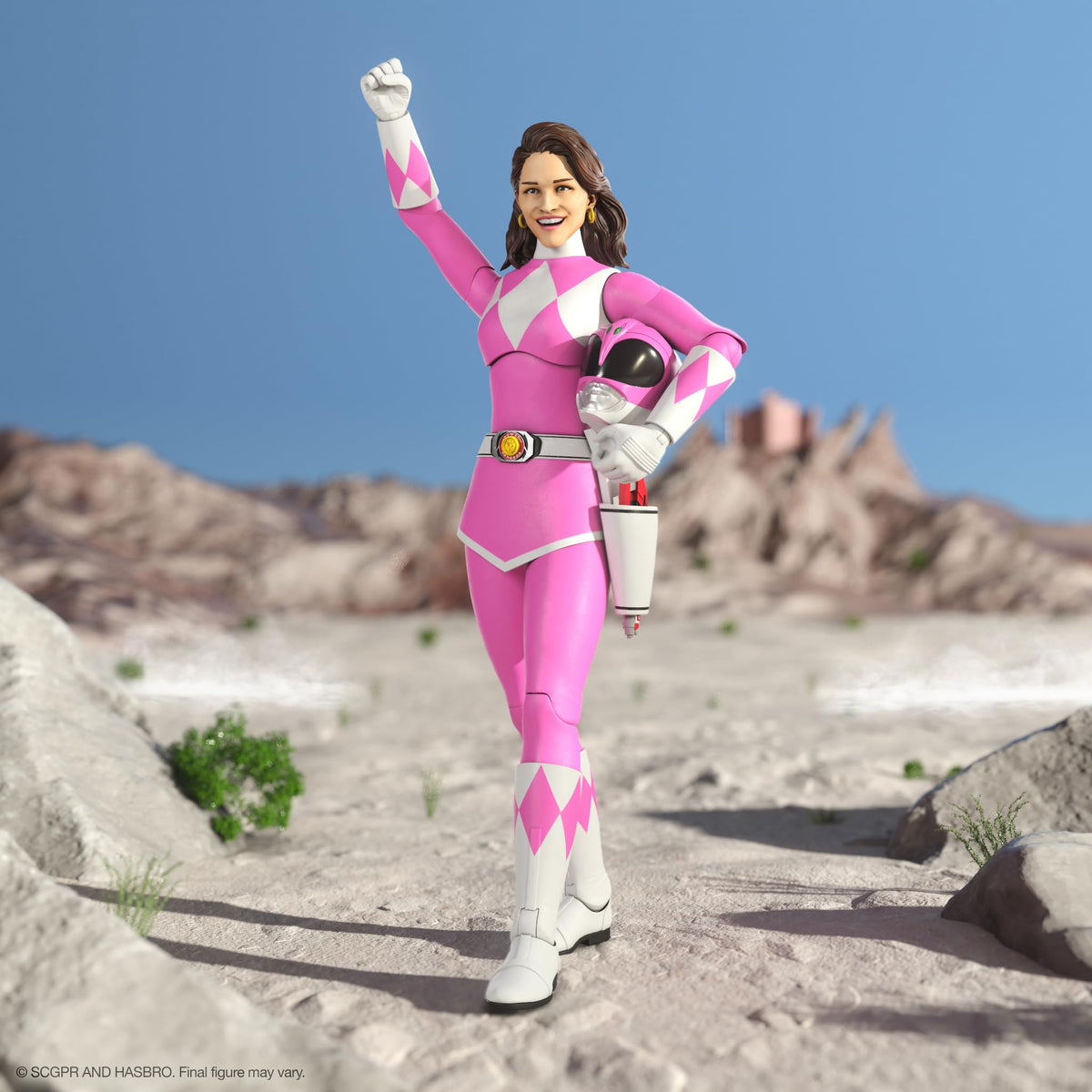 Super7 ULTIMATES! Mighty Morphin Power Rangers Pink Ranger - 7" Power Rangers Action Figure with Accessories Classic TV Show Collectibles