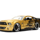 Jada Toys Bigtime Muscle 1:24 2008 Ford Shelby GT-500KR Die-cast Car - Opening Doors, Hood, Trunk, Rubber Tires(Gold Black)