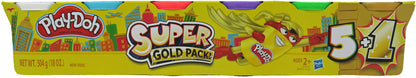 Play-Doh Super Gold Pack 5 Plus 1 Gold Colored Included