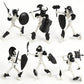 FortiTrust 6 Pack T13 Action Figure Set, Skeleton Action Figure Mini Skeletons for Halloween Decorations Dummy 13, Titan 13, Skeleton Toy