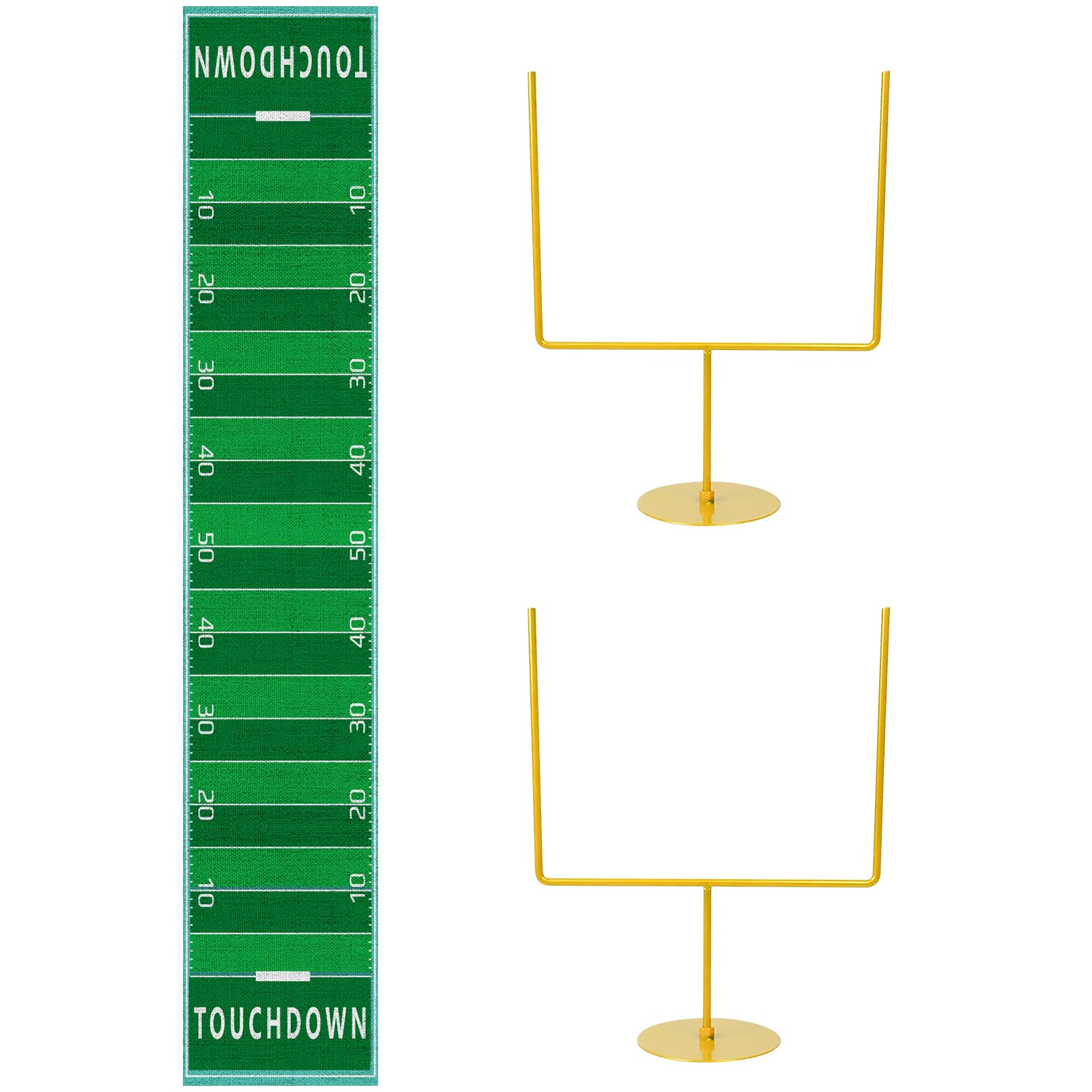 3 PCS Metal Football Goal Post Decoration Football Table Decor Football Field Goal Post Decoration Football Table Decorations for Football Theme