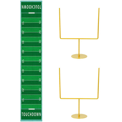 3 PCS Metal Football Goal Post Decoration Football Table Decor Football Field Goal Post Decoration Football Table Decorations for Football Theme