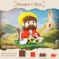 Vziimo Jesus and Flowers Building Set, Little Jesus Figurines with Sunflower, Sheep & LED Halo, Christian Toys Gifts for Adults, Teens Age 14+ (689