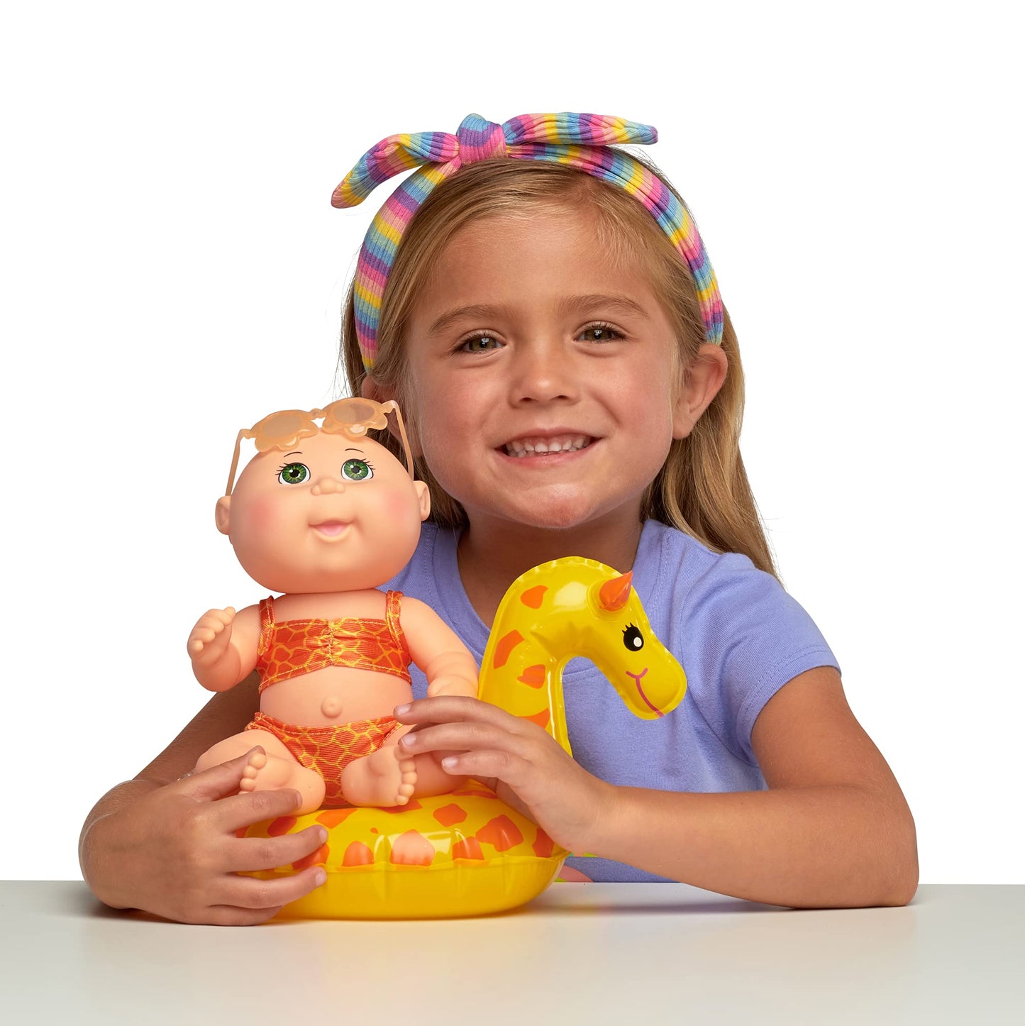Cabbage Patch Kids Deluxe Tiny Newborn Splash ‘N Float Giraffe Swimsuit - 9-Inch CPK Doll - Grow Your Cabbage Patch - Play in and Out of Water