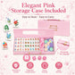 Pink American Mahjong Set, 168 Premium Melamine Tiles with 12 Jokers, Luxury Gift Box Mahjongg Set for Women, Moms & Grandmas, Portable Board Game