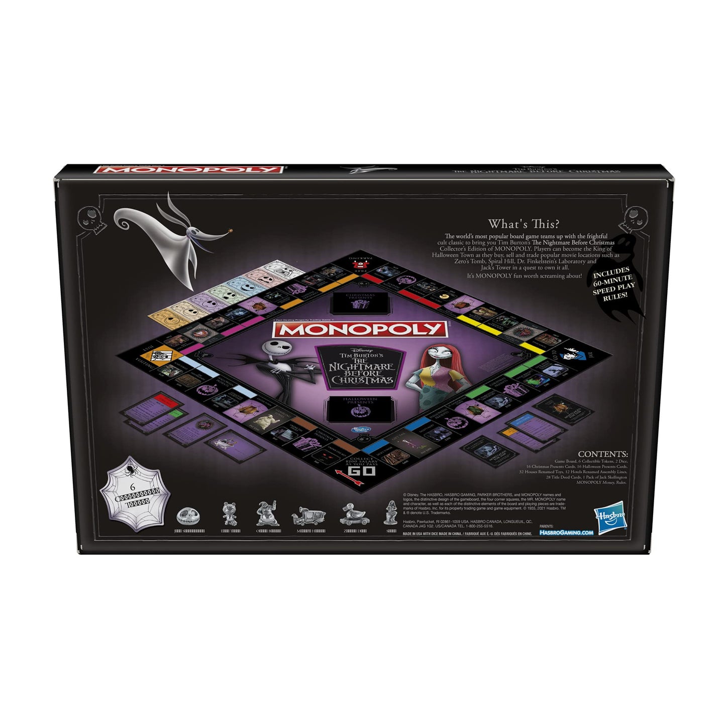 Hasbro Gaming Monopoly: Disney Tim Burton's The Nightmare Before Christmas Edition Board Game, Fun Family Game for Kids Ages 8 and Up (Amazon