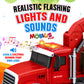 Timber Log Truck Toys for Boys - Logging Trucks for Toddlers - Friction-Powered Vehicle Playset w/Lights & Sounds, Working Crane, Claw, Logs, Flatbed