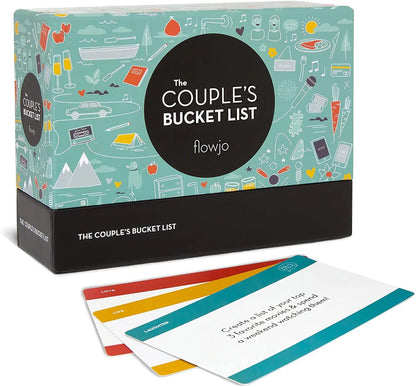 Flowjo Couple Bucket List Games for Game Night - Couples Games Card Games with 100 Original Date Night Ideas - His and Hers Fun Games - Ideal