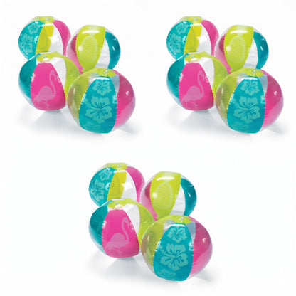 Fun Express Pool Toys Beach Balls, 12 Pack, Kids Ages 4-8