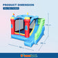 Bounceland Royal Palace Inflatable Bounce House, with Long Slide, Large Bouncing Area, Basketball Hoop and Sun Roof, 13 ft x 12 ft x 9 ft H, UL Strong