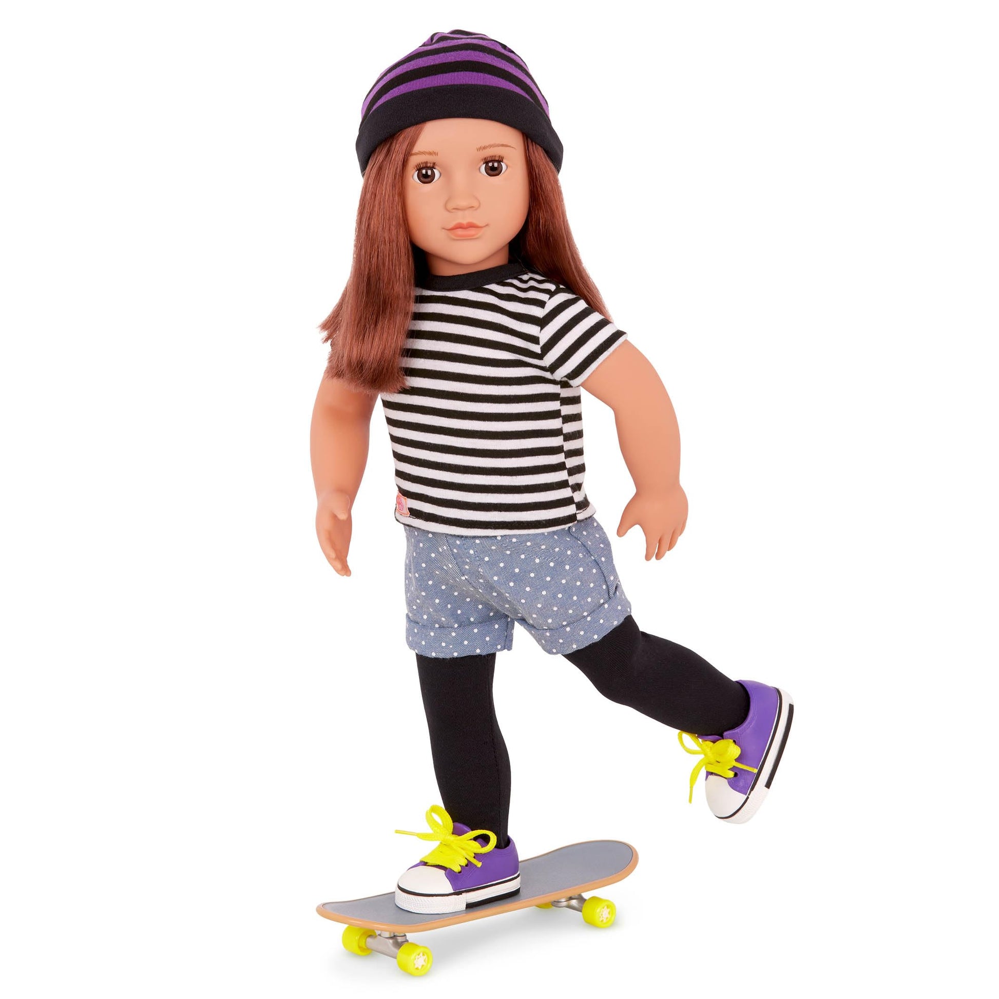 Our Generation - That's How I Roll - Sports Outfit - Skateboard Accessory - 18-Inch Doll Clothes - Pretend Play - Toy for Kids 3 Years +