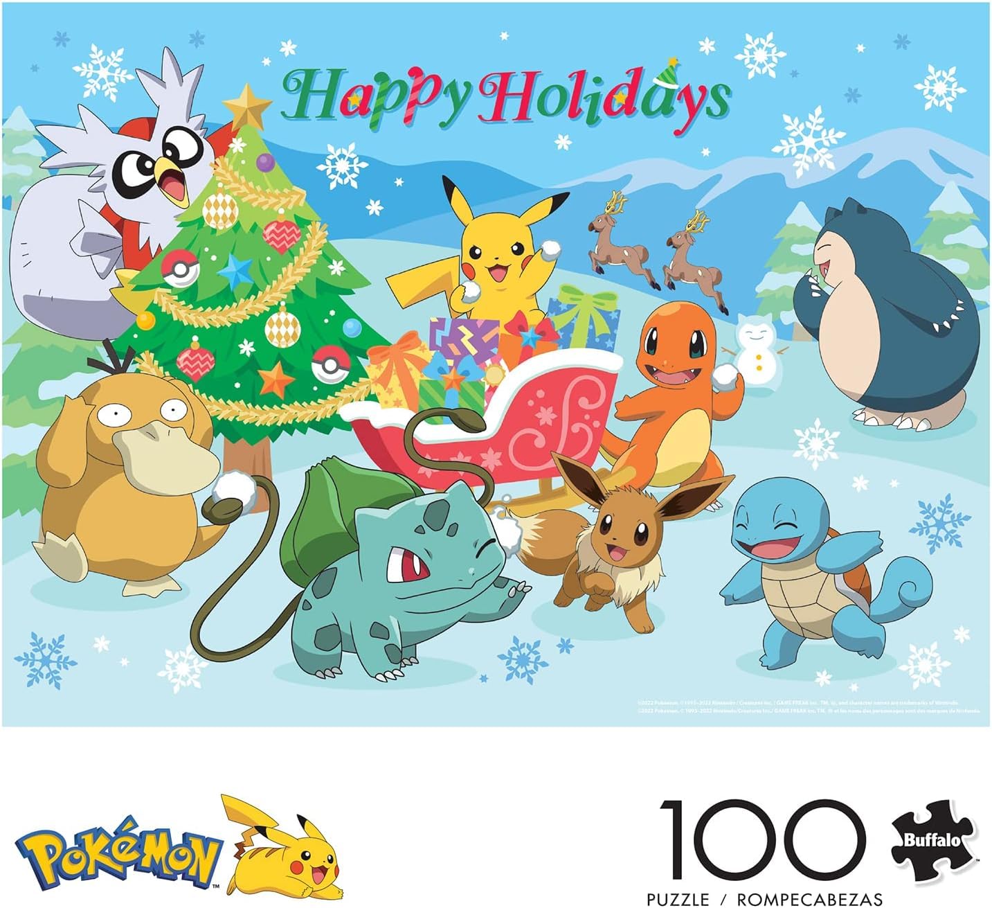 Buffalo Games - Pokémon Happy Holidays - 100 Piece Puzzle for Kids Ages 6-8