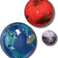Earth, Mars, Moon To Scale Marble Box Set by Marbles, Globes & Gifts