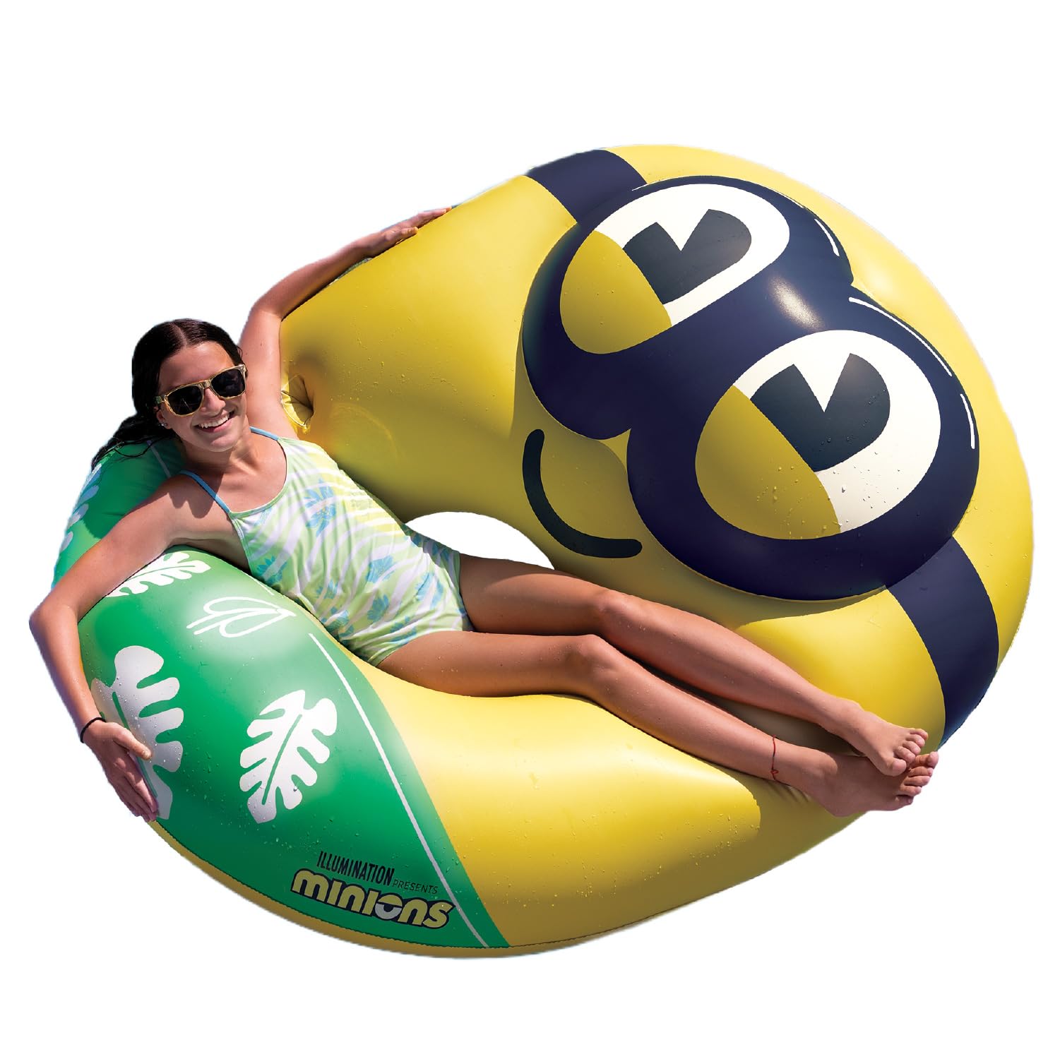 Giant Minions Inflatable Pool Float, Despicable Me Swim Ring, Large Novelty Character Float for Pool Parties and Outdoor Summer Fun