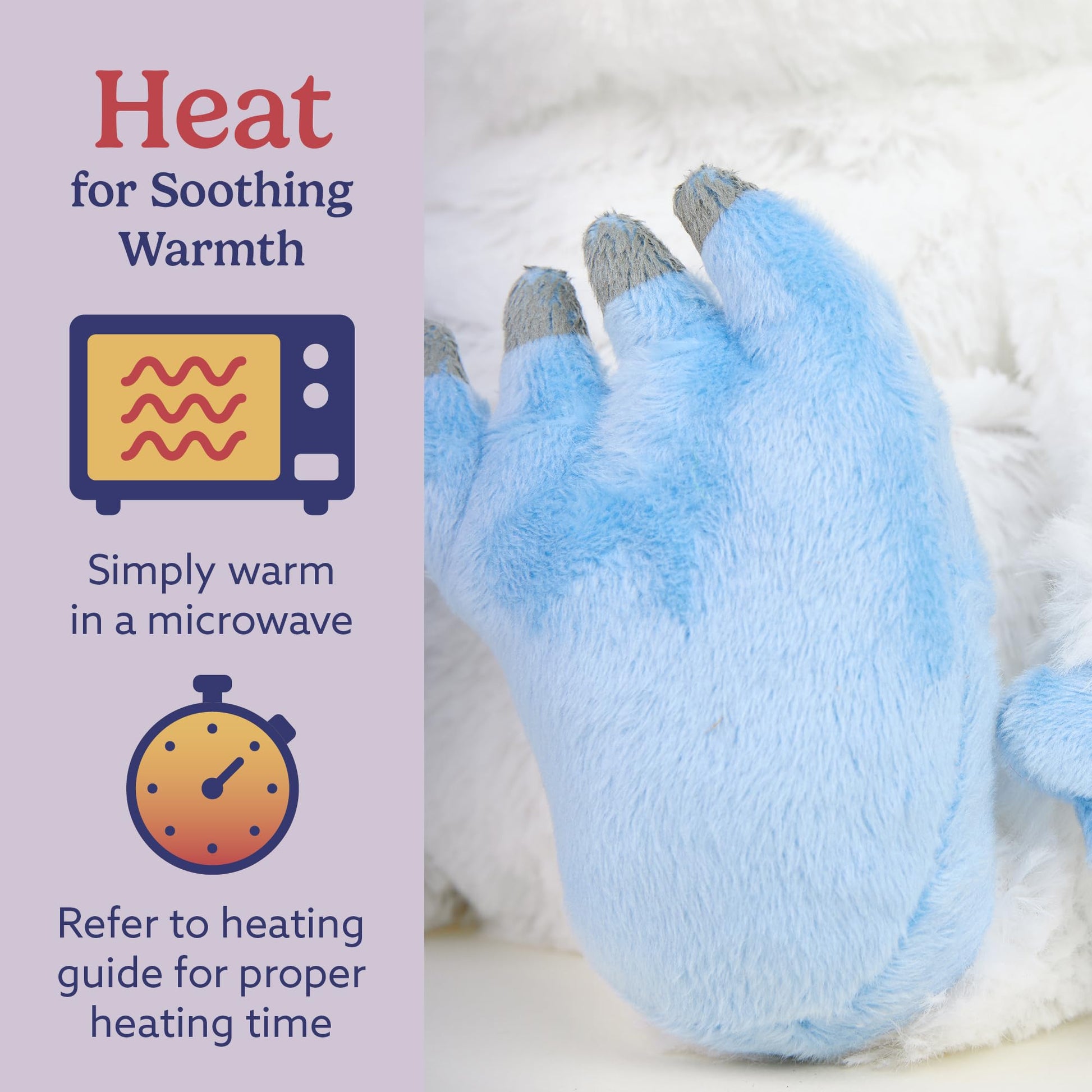 warmies Microwavable & Weighted Stuffed Animals, Bumble - Heated Stuffed Animal Plushie for Warmth & Comfort - Cute Soft Plush Toys for Adults
