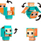 Mattel Minecraft Flippin’ Figs 2-Pack Action Figures, Set with Sheep & Chicken Jockey with 2-in-1 Fidget Play, 3.75-inch Scale, Large Heads