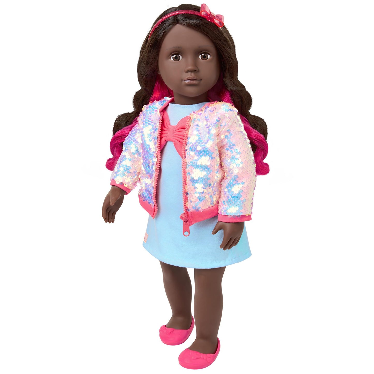 Outfit OG - Shine All Day - Blue Dress with Sequins for 18 Inch Doll