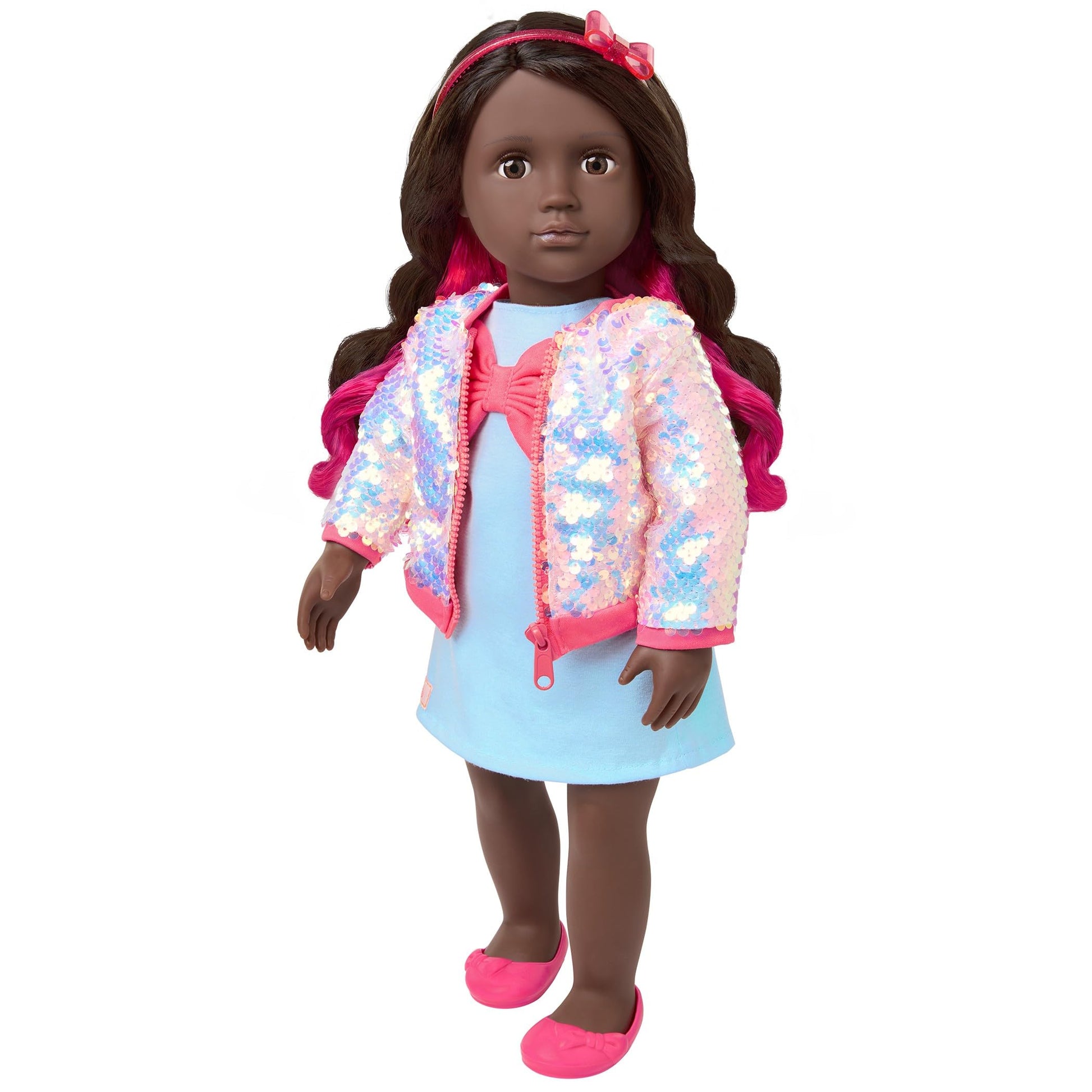 Outfit OG - Shine All Day - Blue Dress with Sequins for 18 Inch Doll