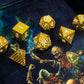 Fanroll Dungeons & Dragons D&D Dragon Scale Metal Dice Set: Gold
