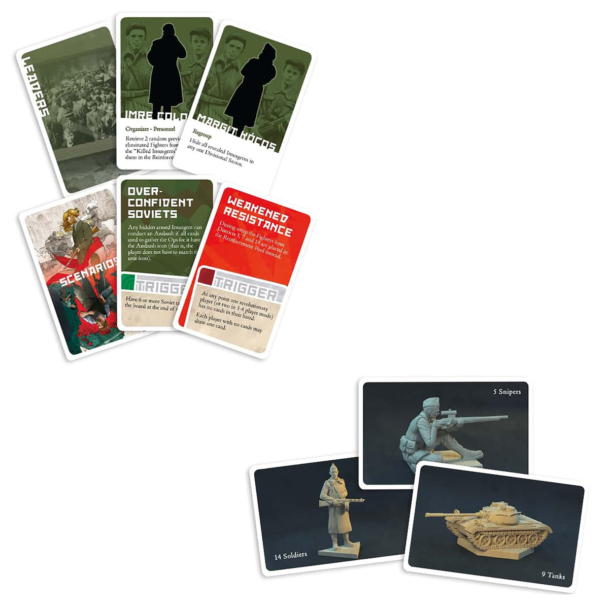 Mighty Boards: Days & Nights: Red Army Pack - Expansion Add On - 28 Miniatures & Card Pack, Board Game Accessory, for Nights of Fire & Days of Ire