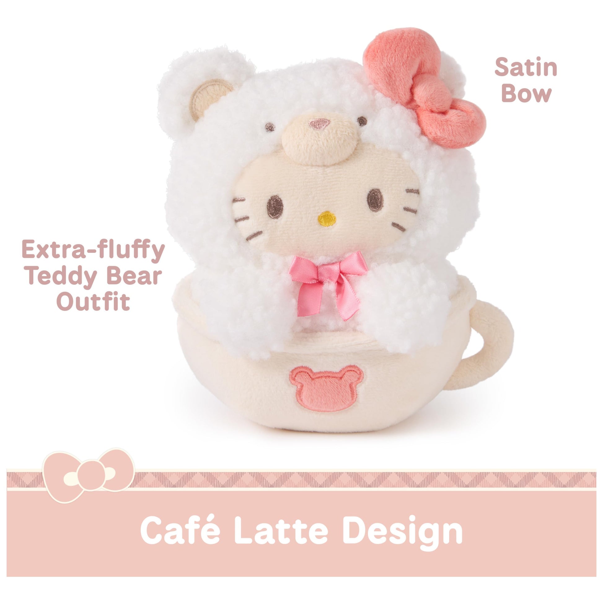 GUND Sanrio Hello Kitty 6-Inch Plush Toy with Café Latte Outfit for Ages 1+