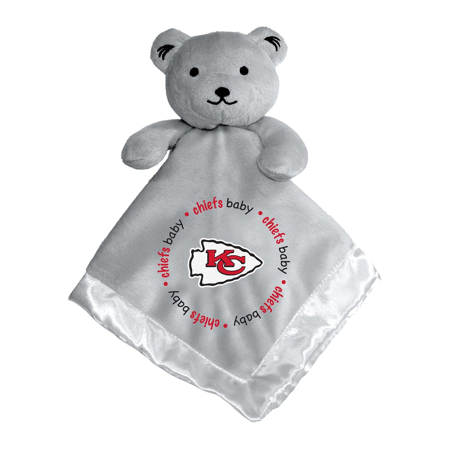 Baby Fanatic NFL Baby Security Blanket Bear Snuggle Toy for Newborn Boy Girl Unisex Stuffed Animal Officially Licensed- -Kansas City Chiefs