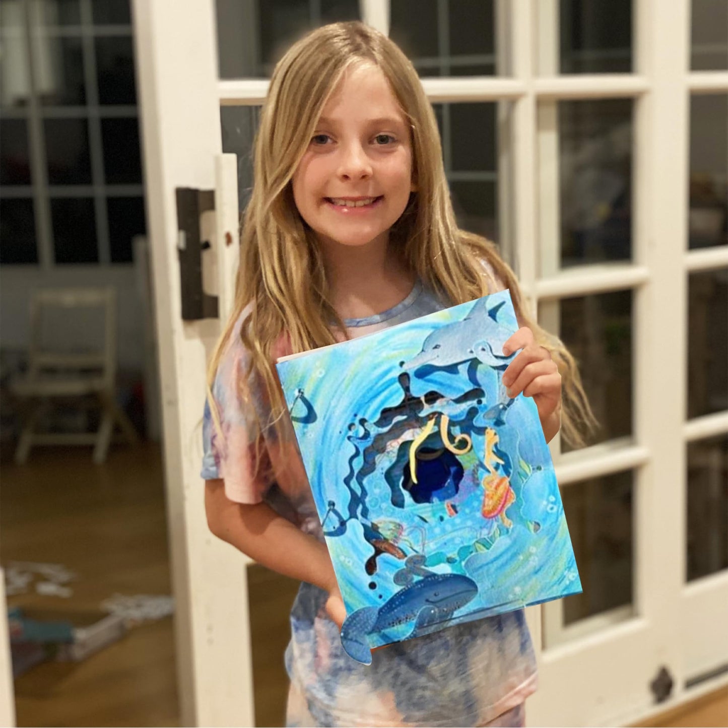 EyeConnect Crafts DIY 3D Tunnel Book Kit - Creative STEAM Art & Craft Set for Kids & Teens, Build, Paint & Make Your Own Book with Posable Interactive