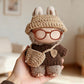 Clothes for Labubu & 17cm Dolls(No Doll Included) - Blue Floral Dress & Accessory