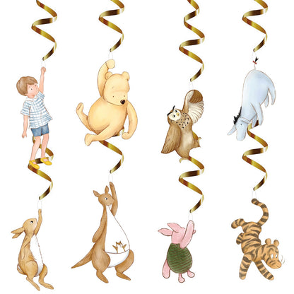 16Pcs Swirl Hanging Decorations for Baby Shower Decorations Classic Baby Shower Birthday Party Supplies