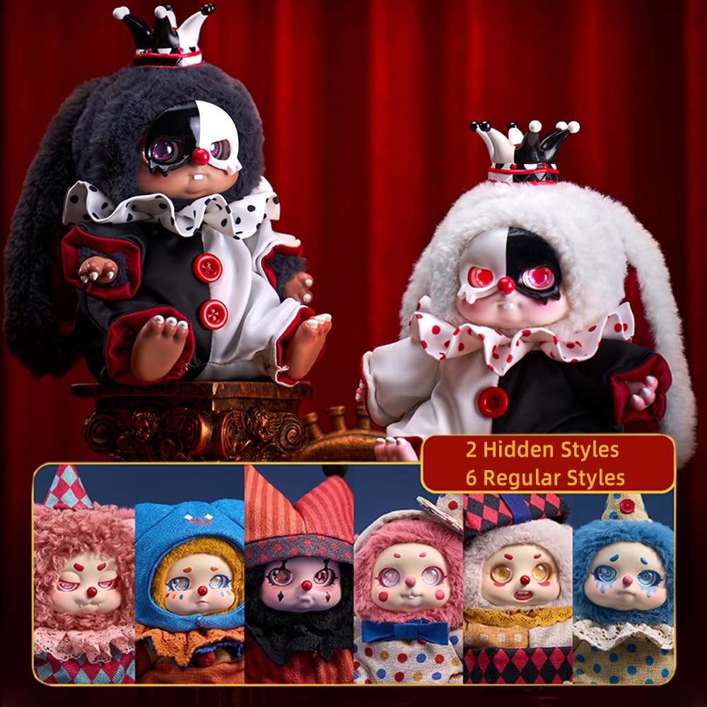 niannyyhouse Plush Blind Box Figures, 6.3inch Movable Joint Collectible Toys, Mystery Doll Blind Box (Single Box)
