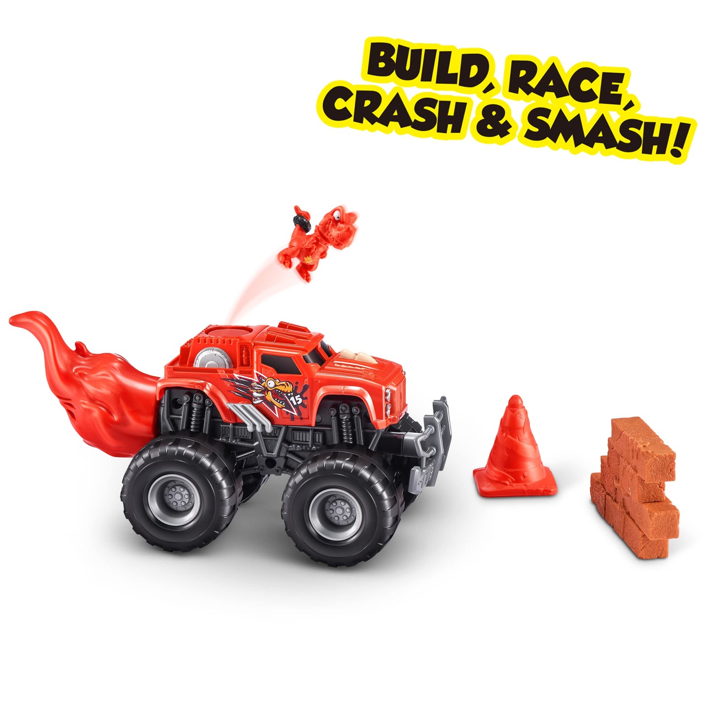 Smashers Monster Wheels RED Flame Mystery Pack [Over 25 Monster Trucks Surprises!]