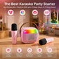 Kids Karaoke Machine for Girls, Mini Karaoke Machine for Kids with 2 Wireless Microphones & LED Lights,Kids Karaoke Set for Children Singing, Ideal