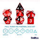FanRoll 16mm Metal Polyhedral DND Dice Set: Red, Role Playing Game Dice for Dungeons and Dragons
