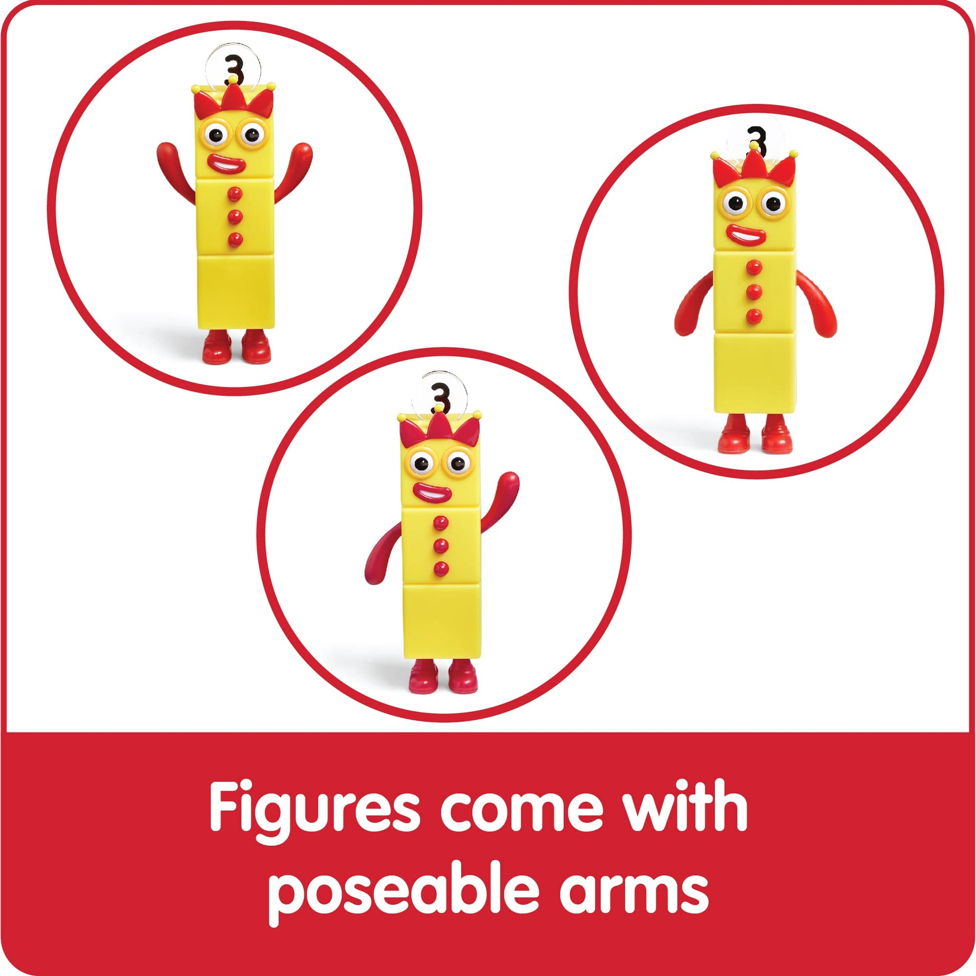 hand2mind Numberblocks Friends One to Five, Action Figure Set, Toy Figures & Playsets, Small Figurines for Kids, Counting Blocks, Numbers