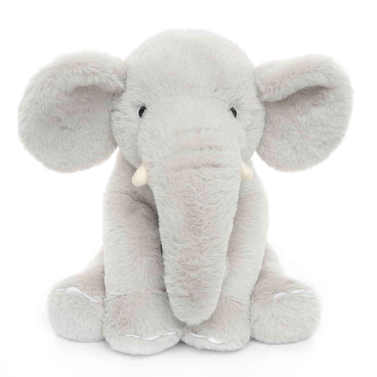 WEIGEDU Huggable Elephant Plush Toy Stuffed Animal, Gray, 13 inch