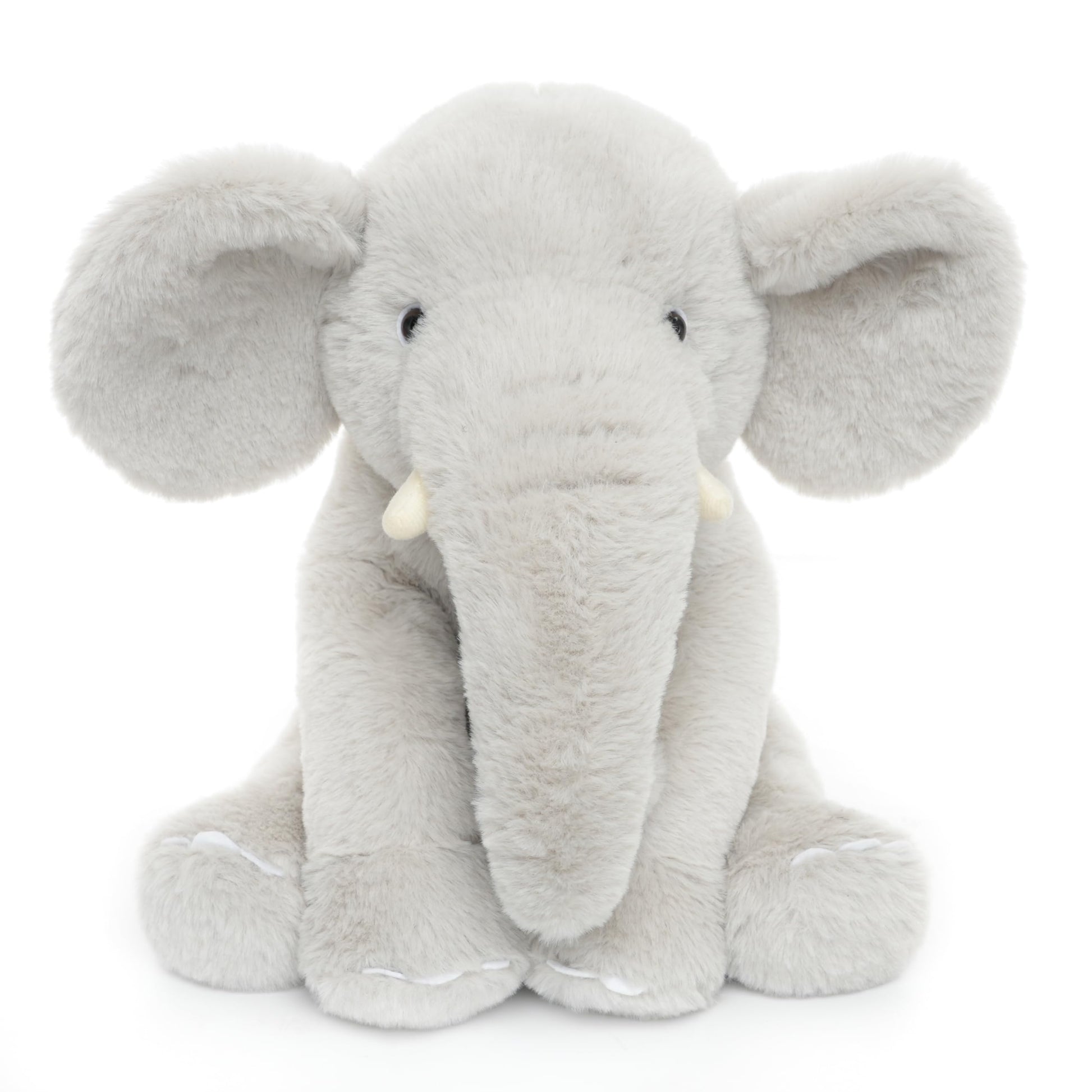 WEIGEDU Huggable Elephant Plush Toy Stuffed Animal, Gray, 13 inch