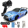 RCANGOL 1:24 RC Drift Car for Kids,4WD 2.4GHz 28KM/H High Speed Remote Control Car, Racing Sport Toy Car with LED Lights,Drifting Tires?Two Batteries