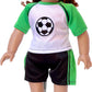 Soccer Girl - 4 Piece Soccer Outfit - Shirt, Shorts, Socks and Shoes - Clothes Fits 18 Inch Doll (Doll Not Included)