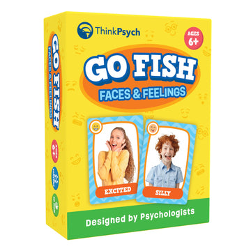 ThinkPsych Go Fish - Faces & Feelings Card Game Social Emotional Learning Game for Kids Ages 6+ | Teaches Emotions Through Play | 2-6 Players | Home