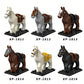 TRavesty Military Medieval War Horse Building Block Set, 10 PCS Custom War Horse Kit for Minifigures, Military Battle Scenes Minifigures Horse Set