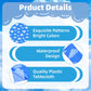Temicle 3-Pack 54 x 108 Inch Cartoon Sky Tablecloths - Blue Sky and Cloud Disposable Plastic Covers for Kids Birthday, Baby Shower, and Party Supplies